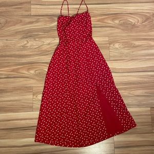 Francesca’s Heart Spaghetti Strap Midi Dress